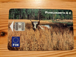 Phonecard Finland - Cow - Finlandia