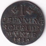 Brunswick / Braunschweig-Wolfenbüttel KM-1069 1 Pfennig 1819 - Small Coins & Other Subdivisions