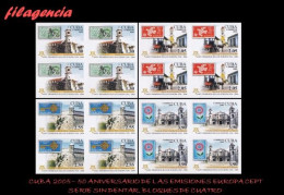 CUBA. BLOQUES DE CUATRO. 2005-33 CINCUENTENARIO DE LAS EMISIONES EUROPA CEPT. VERSIÓN SIN DENTAR - Ongebruikt