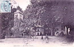 Algerie - MILIANA -  La Place Carnot - Café Lyonnais - Autres & Non Classés