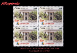 CUBA. BLOQUES DE CUATRO. 2005-35 45 ANIVERSARIO DEL INSTITUTO CUBANO DE AMISTAD CON LOS PUEBLOS - Ongebruikt