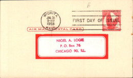 USA ETATS UNIS ENTIER CARTE FDC AIR MAIL 5 CENTS - 1961-80