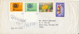 Philippines Registered Cover Sent Air Mail To Japan 29-3-1972 With More Topic Stamps Incl MAP, RED CROSS And UPU - Philippinen