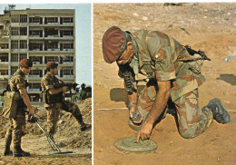 Liban Militaria Animée Militaires Italiens Au Liban Mines Démineurs - Lebanon