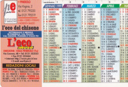 Calendarietto - L'eco Del Chisone - Pinerolo - Anno 1999 - Klein Formaat: 1991-00