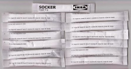 12 Sticks De Sucre " SOCKER - IKEA " (scann Recto-verso) [S102]_Di133 - Sugars