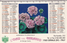 Calendarietto - L'oasi Del Geranio - Ceriale - Savona - Anno 1999 - Small : 1991-00