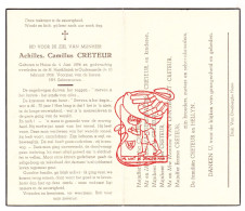 DP Achilles Camillus Cretuer ° Huise Zingem 1896 † Oudenaarde 1958 Vanderstraeten Van Langeraert Hellyn - Devotion Images