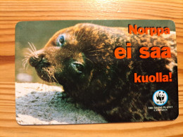Phonecard Finland, HPY - WWF, Seal - Finland