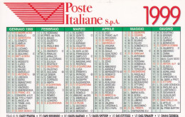 Calendarietto - Poste Italiane - Anno 1999 - Formato Piccolo : 1991-00