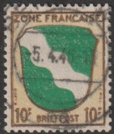 Franz. Zone- Allg. Ausgaben: 1945, Mi. Nr. 5, Wappen Der Länder Der Franz. Zone, 10 Pfg. Rheinland.  Gestpl./used - Algemene Uitgaven