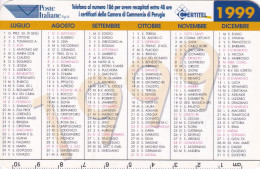 Delcampe - Calendarietto - Poste Italiane - Perugia - Anno 1999 - Petit Format : 1991-00