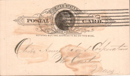 USA ETATS UNIS ENTIER CARTE 1886 - Covers & Documents