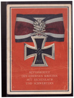 DT- Reich (024125) Propagandakarte Die Kriegsorden Der Dt- Reiches, Ritterkreuz Mit Eichenlaub Und Schwertern, Gelaufen - Guerra 1939-45