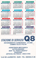 Calendarietto - Q8 - Stazione Servizio - Anno 1999 - Petit Format : 1991-00