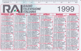 Calendarietto - RAI - Radio Televisione Italiana - Anno 1999 - Small : 1991-00