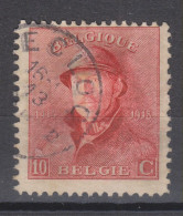 COB 168 Oblitération Centrale EECLOO - 1919-1920 Albert Met Helm