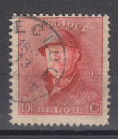 COB 168 Oblitération Centrale EECLOO - 1919-1920 Behelmter König