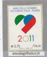 USATI ITALIA 2011 - Ref.1186A "SCAMBIO CULTURALE ITALIA-RUSSIA" 1 Val. - - 2011-20: Oblitérés