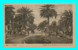 A807 / 185 TUNIS Square De La Résidence Et Avenue De France - Tunisie