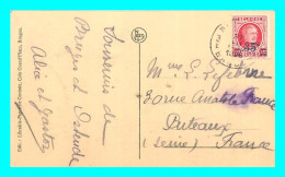 A818 / 521  Timbre Albert Ier Surcharge 35c / 40c Belgique Au Dos Brugge - Autres & Non Classés