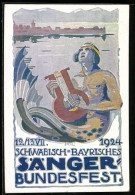 Künstler-AK Lindau I. B., Schwäbisch-Bayrisches Sänger-Bundesfest 1924, Sängerfest  - Sonstige & Ohne Zuordnung