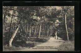 AK Ostseebad Neuhäuser, Waldpromenade Beim Damenbad  - Ostpreussen