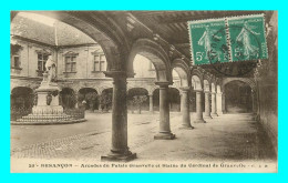 A825 / 277 25 - BESANCON Arcades Du Palais Granvelle Et Statue - Besancon