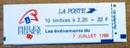FRANCE CARNET Y&T N° 2376 C12 NEUF** Type Liberté De Dlacroix 2,20 Frs Rouge Philexfrance 89 - Modern : 1959-…