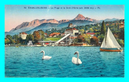 A823 / 297 74 - EVIAN LES BAINS Plage Et La Dent D'Oche - Evian-les-Bains