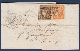 Bordeaux N° 47 Et 48 Sur Lettre De Toulouse Pour St Gaudens - 1870 Emission De Bordeaux