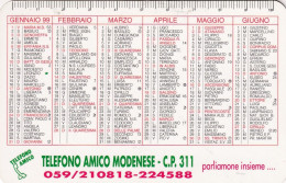 Calendarietto - Telefono Amiico - Anno 1999 - Tamaño Pequeño : 1991-00