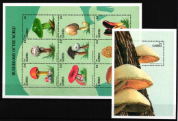 Gambia 2622-2630 Und Block 334 Postfrisch Kleinbogen / Pilze #HQ173 - Gambia (1965-...)