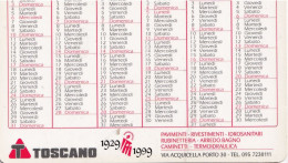 Calendarietto - Toscano - Anno 1999 - Small : 1991-00