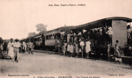 CPA - AZAGUIÉ - Un Train En Gare - Edition G.Kante - Côte-d'Ivoire