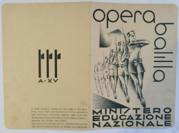 Bp131 Pagella Fascista Regno D'italia Opera Balilla Bari 1937 - Diploma & School Reports