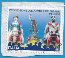 2022 - ITALIA - PROCESSIONE DELLA VARA E DEI GIGANTI  - USATO SU FRAMMENTO # 1 - 2021-...: Used