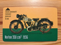 Phonecard Finland, Turku Telephone - Motorbike, Norton 41.300 Ex - Finlande