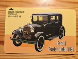 Phonecard Finland, Turku Telephone - Car, Ford 8.700 Ex. - Finlandia