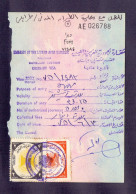 1975 LIBYA * 2 STAMPS , 1 D& 2 D Revenue StampS Fiscal & Visa On Pakistan Passport Page - Libya