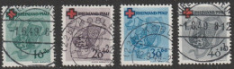 Franz. Zone- Rheinland-Pfalz: 1949, Mi. Nr. 42-45 A, Deutsches Rotes Kreuz.   Gestpl./used - Rhine-Palatinate