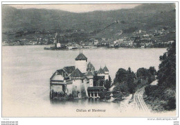 SUISSE - CHILLON  ET  MONTREUX:  PANORAMA  -  POUR  LA  FRANCE  -  FP - Castillos