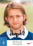 Autogrammkarte AK Roland Huspek FC Linz 96-97 Blau-Weiß BW SK VÖEST Stahl Krenglbach SV Wallern Admira Wacker Mödling - Autographes