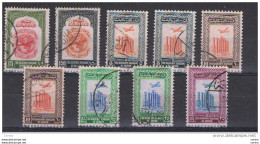 TRANSJORDAN  1950  AIR  MAIL  -  ORDINARY  SERIES  LOT  9  USED  REP.  STAMPS  -  YV/TELL. 3//11 - Giordania