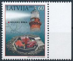 Mi 591 ** MNH / Kolka Lighthouse, Map, Chart - Lettonie