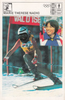 Alpine Skiing Marie Therese Nadig From Flums Switzerland Trading Card Svijet Sporta - Deportes De Invierno