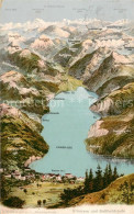 13816273 Urnersee Panoramakarte Mit Gotthardroute Urnersee - Other & Unclassified