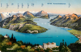 13816270 Vierwaldstaettersee Vierwaldstaedtersee SZ Panoramakarte Mit Axenfels A - Autres & Non Classés