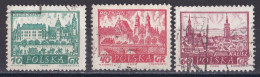 Pologne - République 1944 - 1960   Y & T N °  1053   1055  Et  1057  Oblitérés - Gebruikt