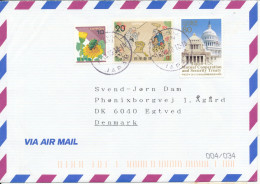 Japan Air Mail Cover Sent To Denmark 16-7-2010 - Posta Aerea